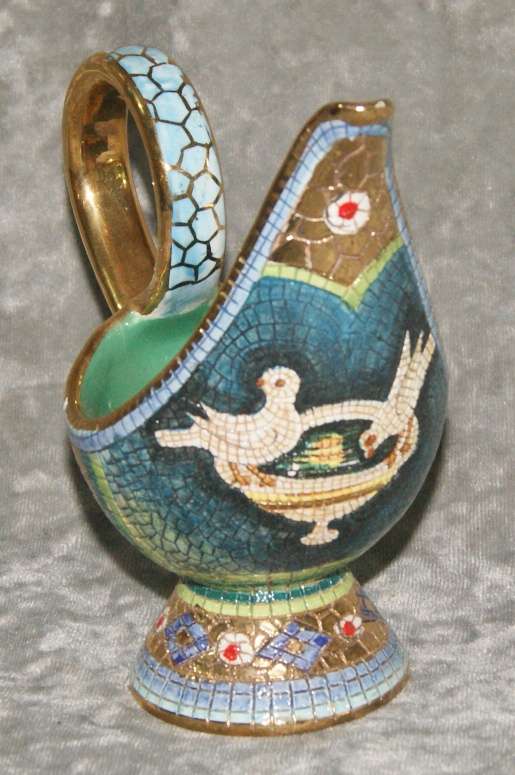 Vintage Giallem V.G Deruta candle holder