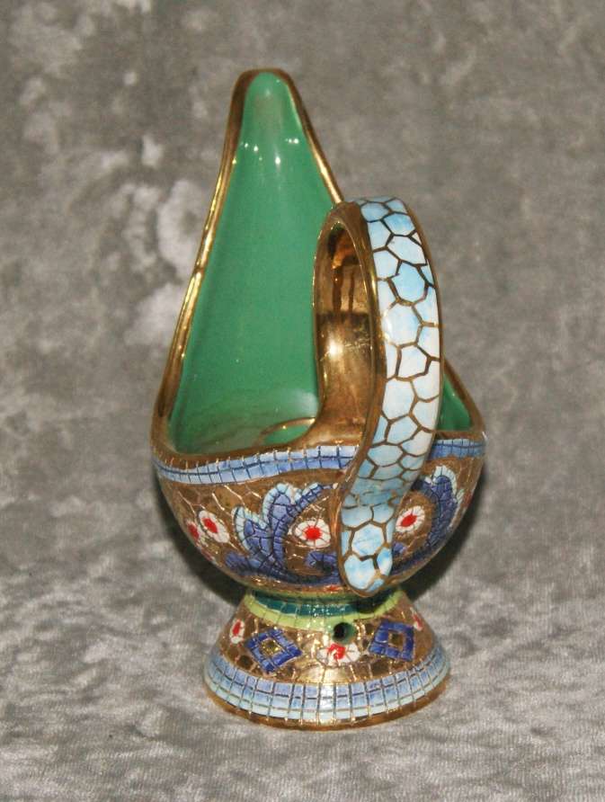 Vintage Giallem V.G Deruta candle holder