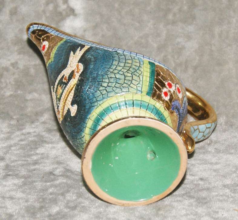 Vintage Giallem V.G Deruta candle holder