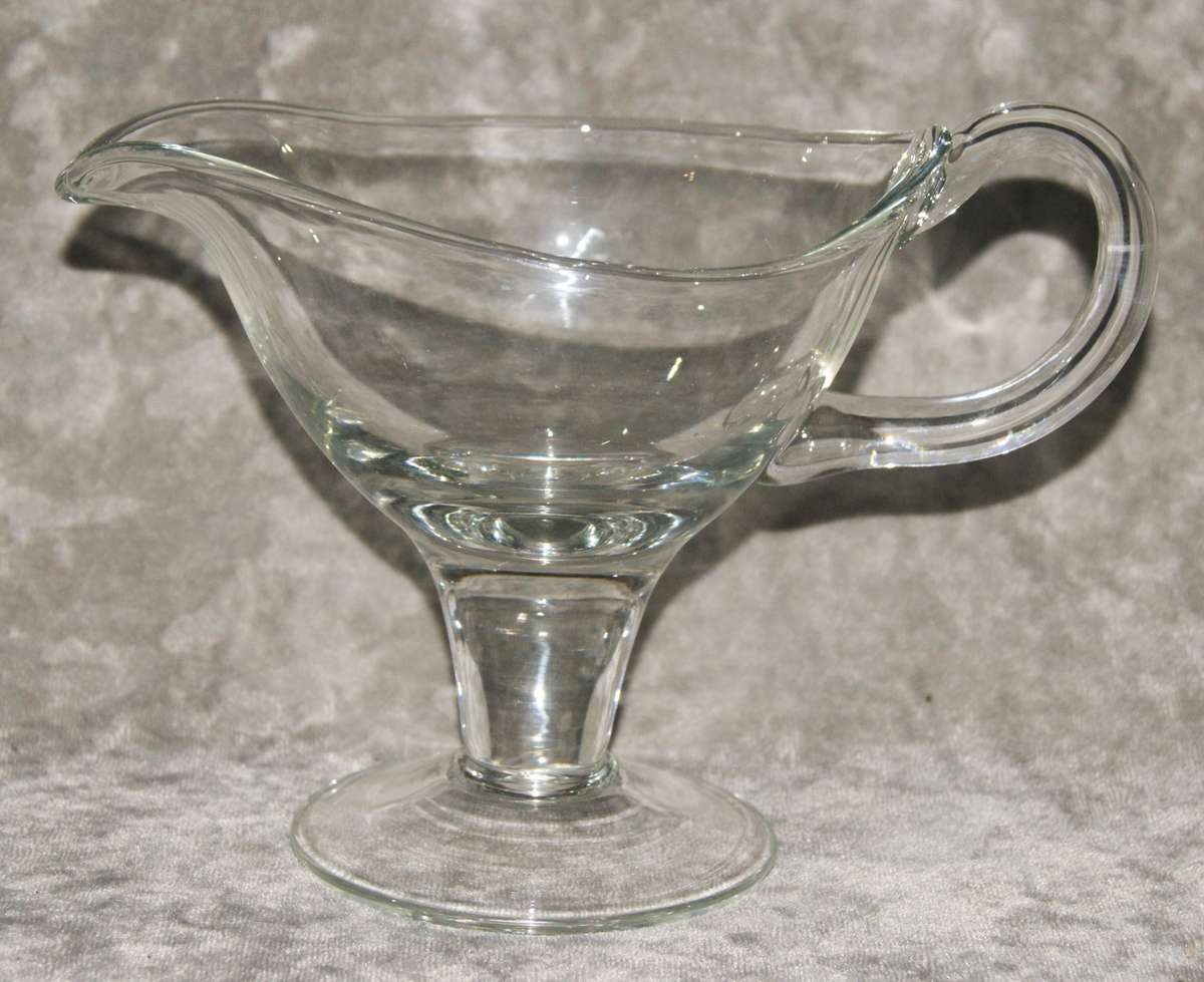 Vintage glass sauce boat
