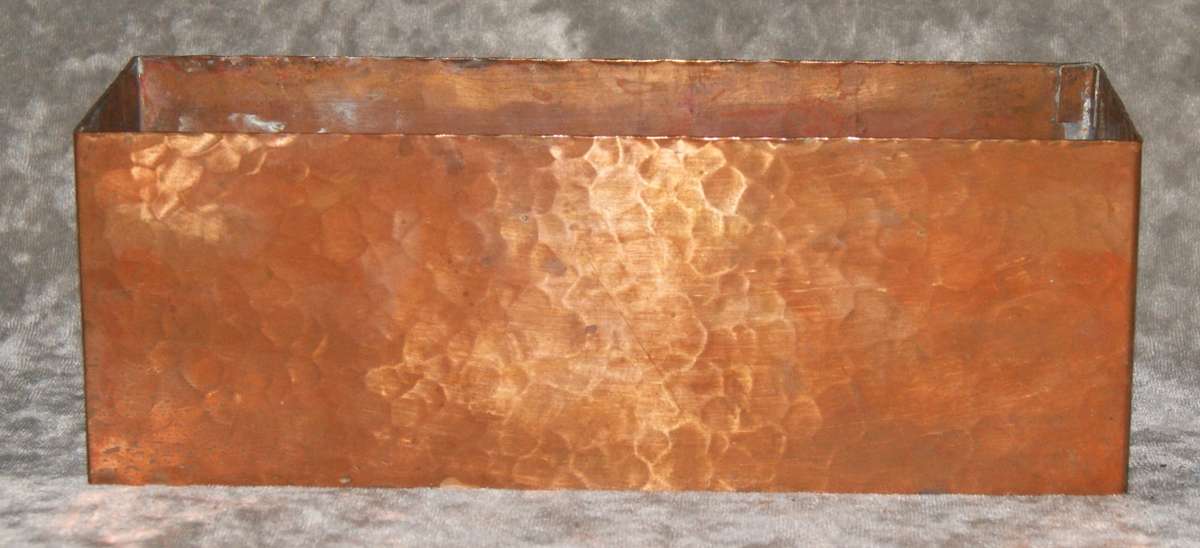 Hand beaten copper planter