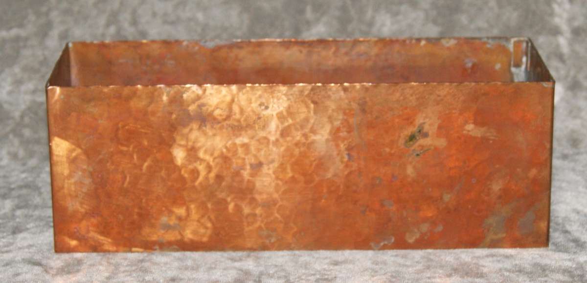 Hand beaten copper planter
