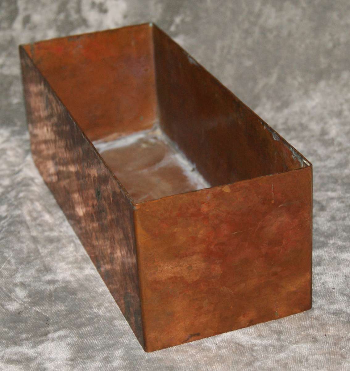 Hand beaten copper planter