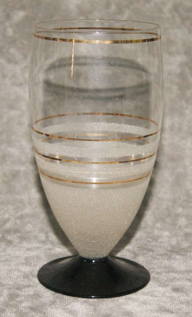 Stunning set of 6 Art Deco Venetian glasses
