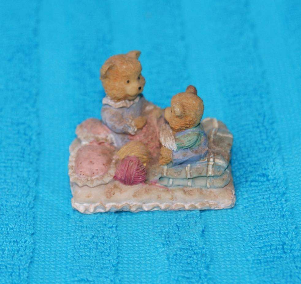Vintage Bear Bedtime Scene Ornament