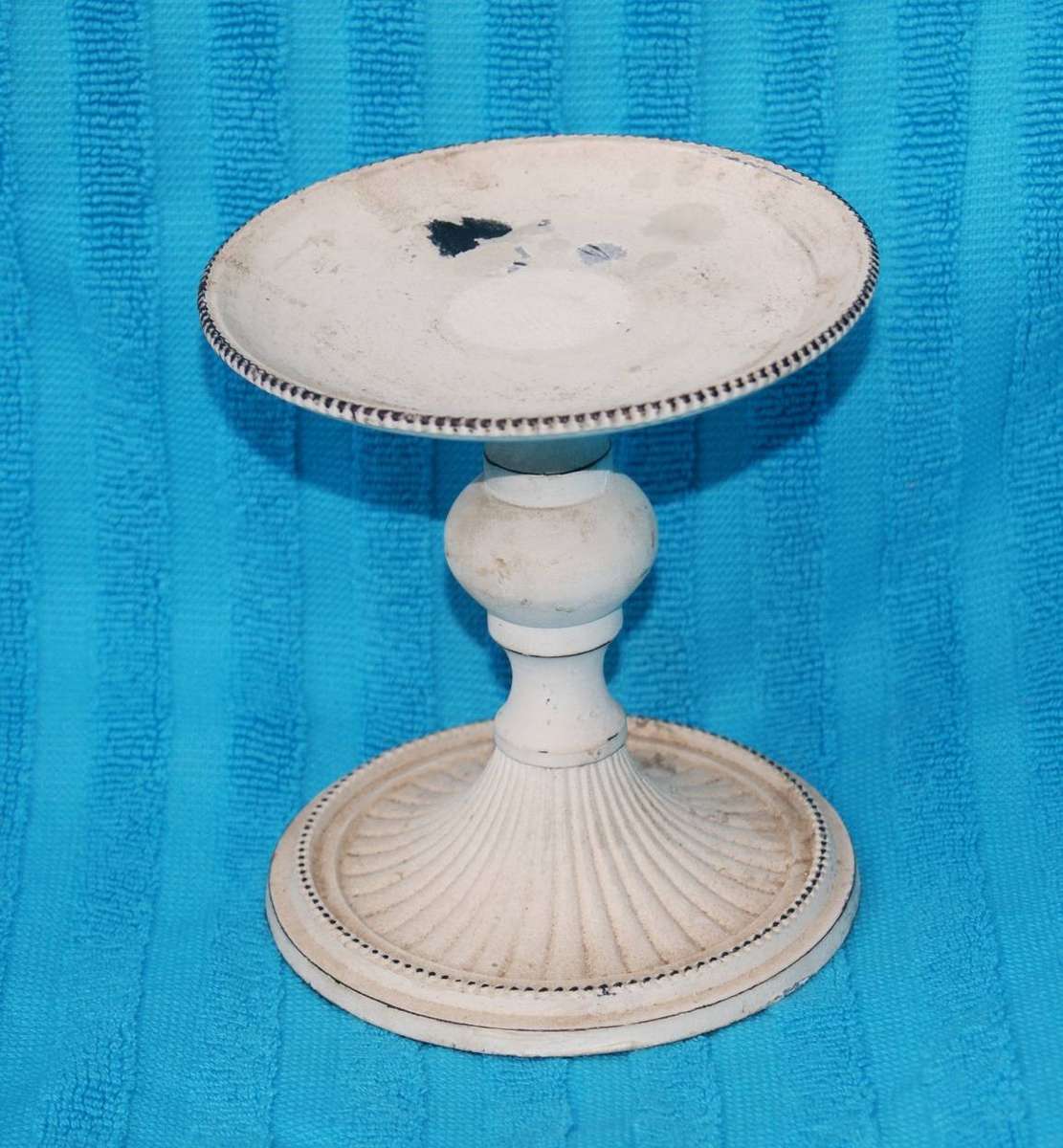 Vintage Metal Pedestalled Candle Holder