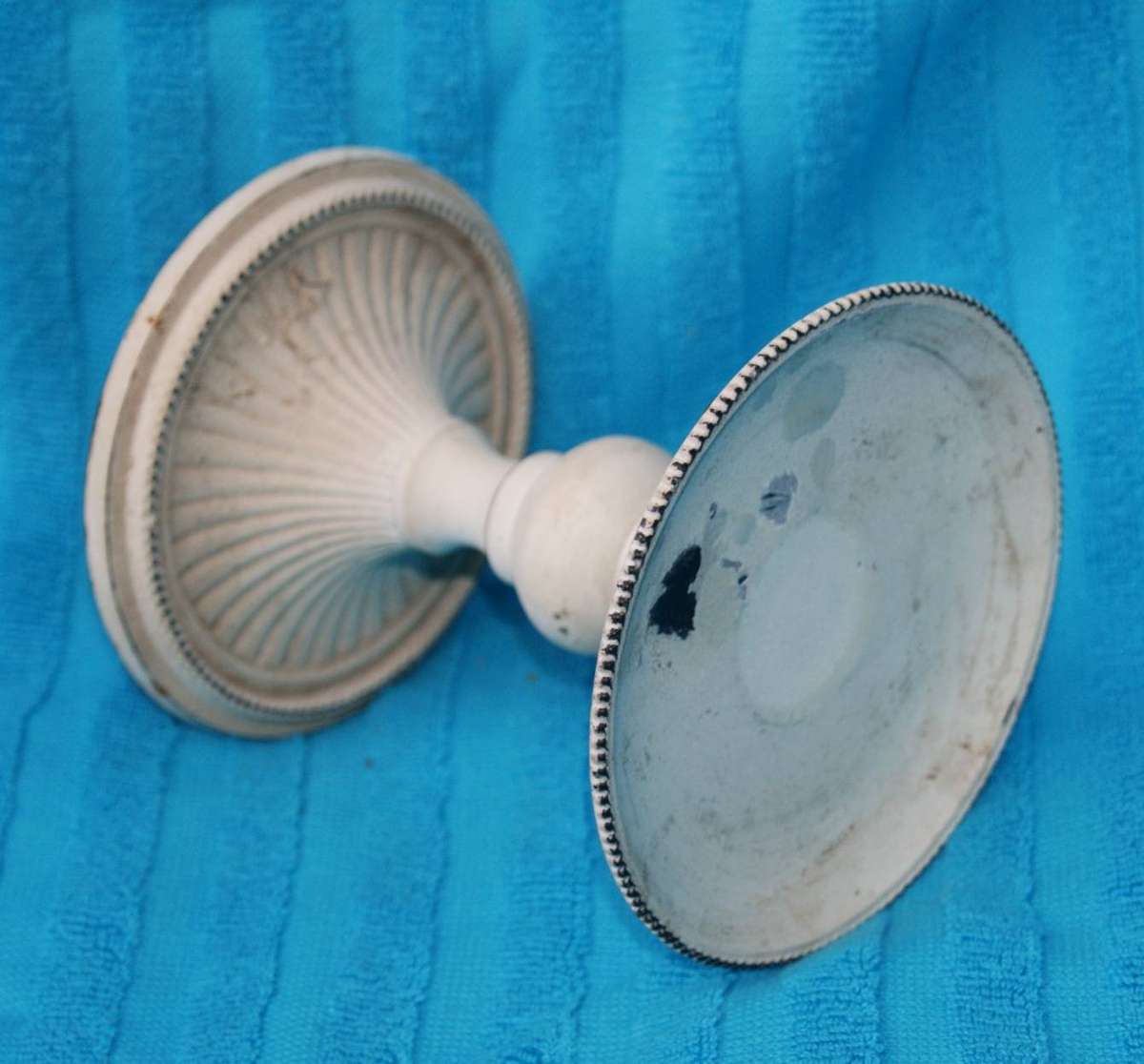 Vintage Metal Pedestalled Candle Holder