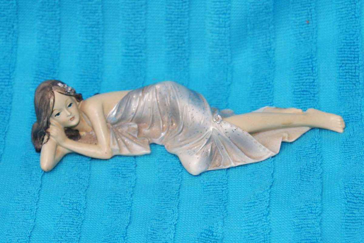 Resin Figurine of Reclining Woman