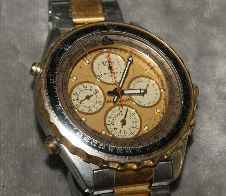 Seiko Sport 150 chronograph watch @ CRAZY R1 START