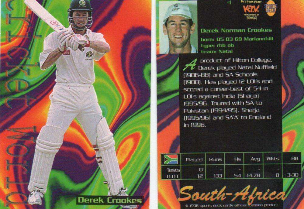 Derek Crookes 1996 Sports Deck #04