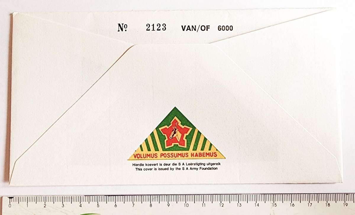 SADF FDC WEMMER PAN COMMANDO 1963-1988 #13 SIGNED