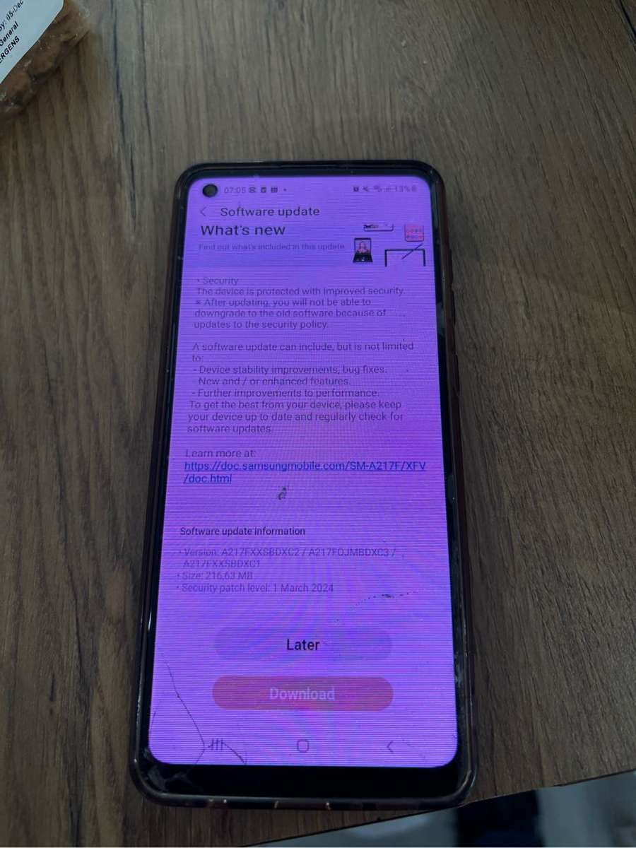 Samsung A21s Read ad