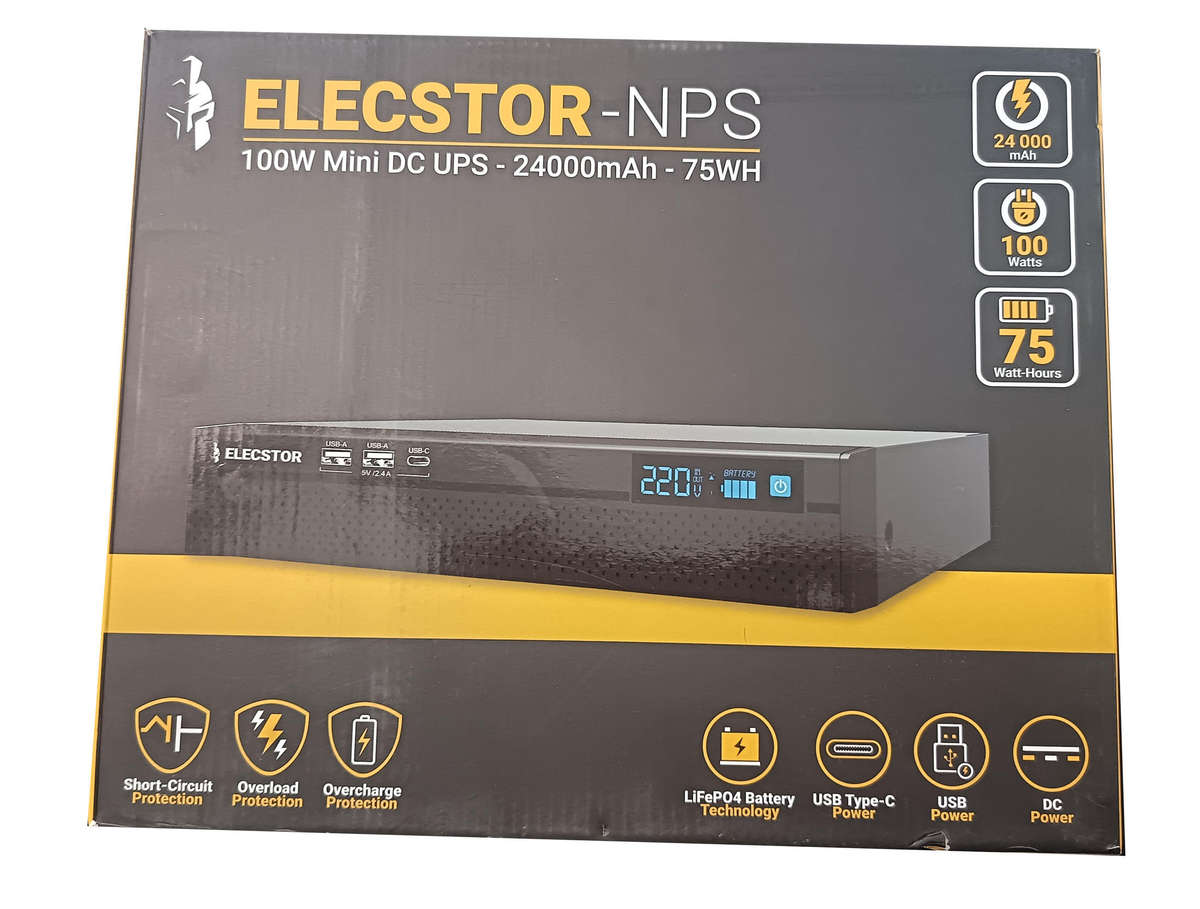 Elecstor NPS 100W Mini DC UPS  24,000mAh / 75Wh