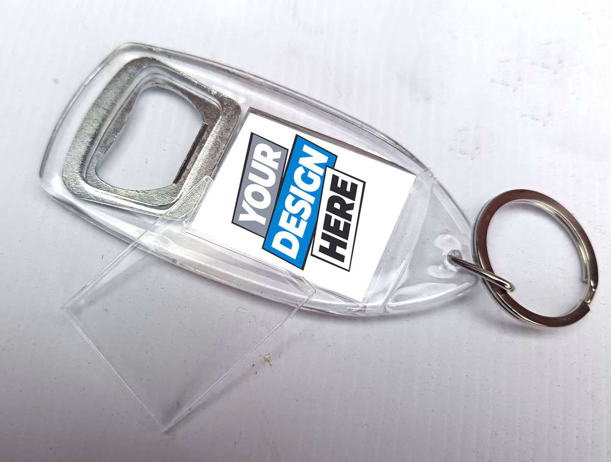  Auction: Pack of ±50 Blank Acrylic Bottle Opener Keyrings  DIY Insert Style