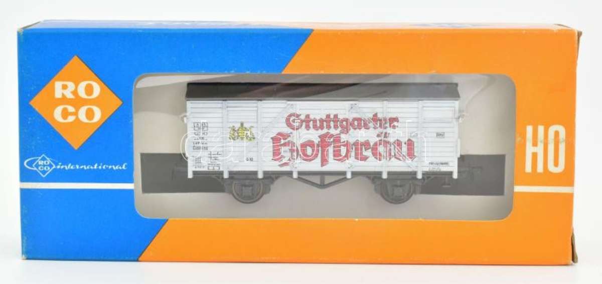 H0 gge 1/87 93 mm DB Closed Goods/Cool wagon "Stuttgarter Hofbraeu", mint in orig.box Roco 4301B