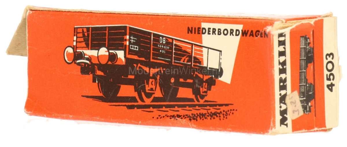 H0 gauge 1/87  87mm 2-axle DB low-sided open goods, mint in orig.box Maerklin 4503