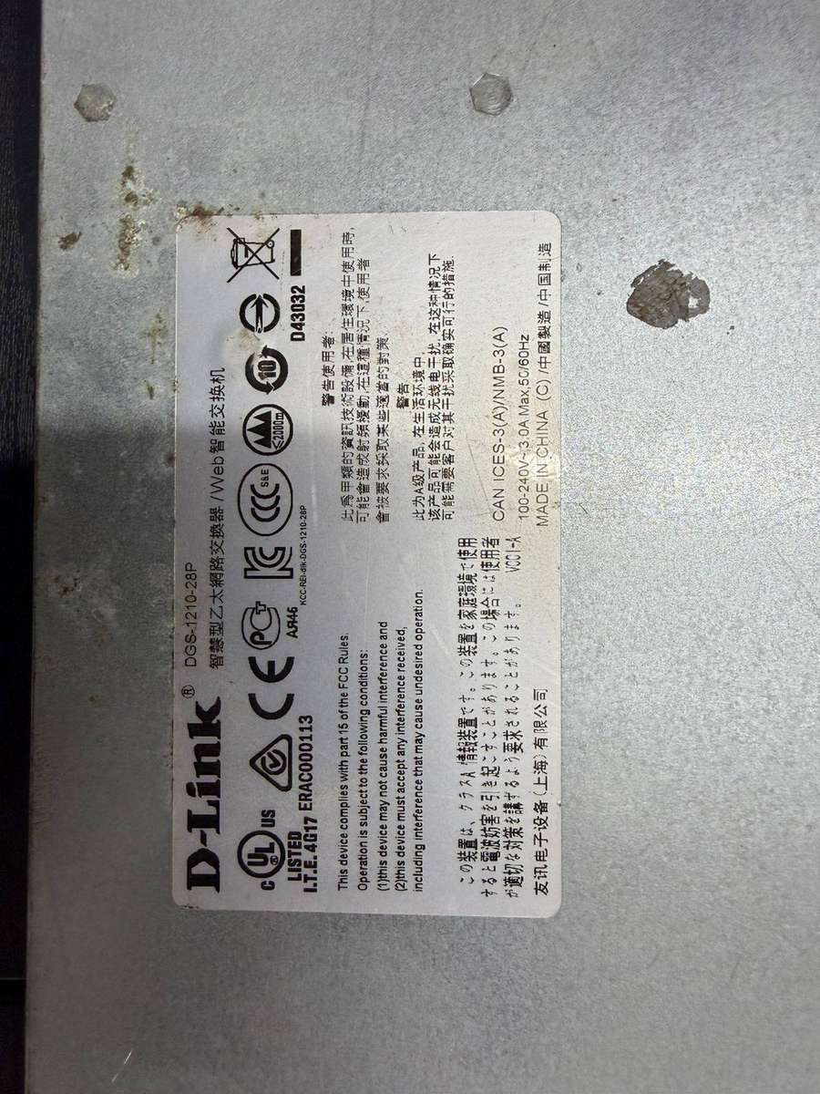  D-Link DGS-1210-28P  28-Port Gigabit Smart PoE Managed Switch (Working)