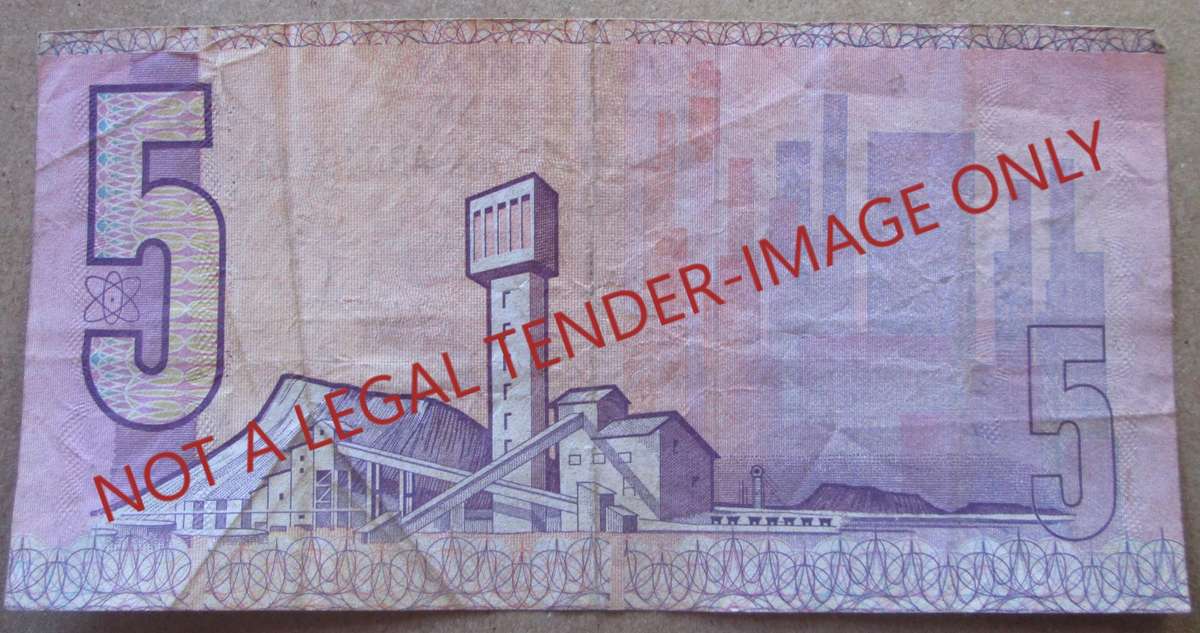 Five Rand South Africa Serial Nr AB0401123