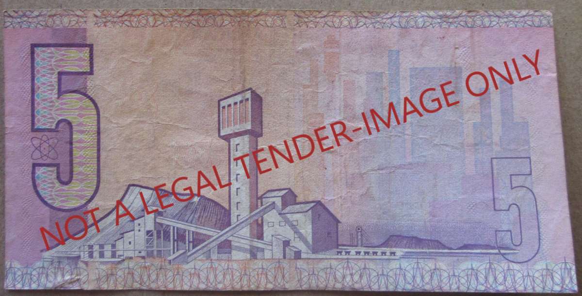Five Rand South Africa Serial Nr B7 62 887367