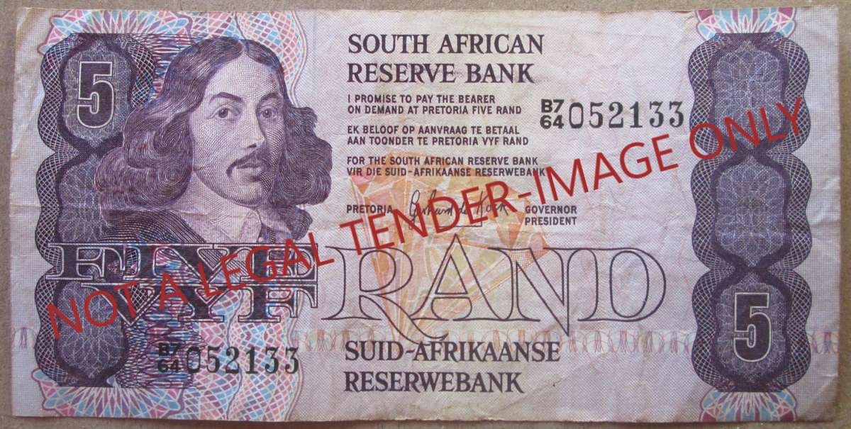Five Rand South Africa Serial Nr B7 64 052133