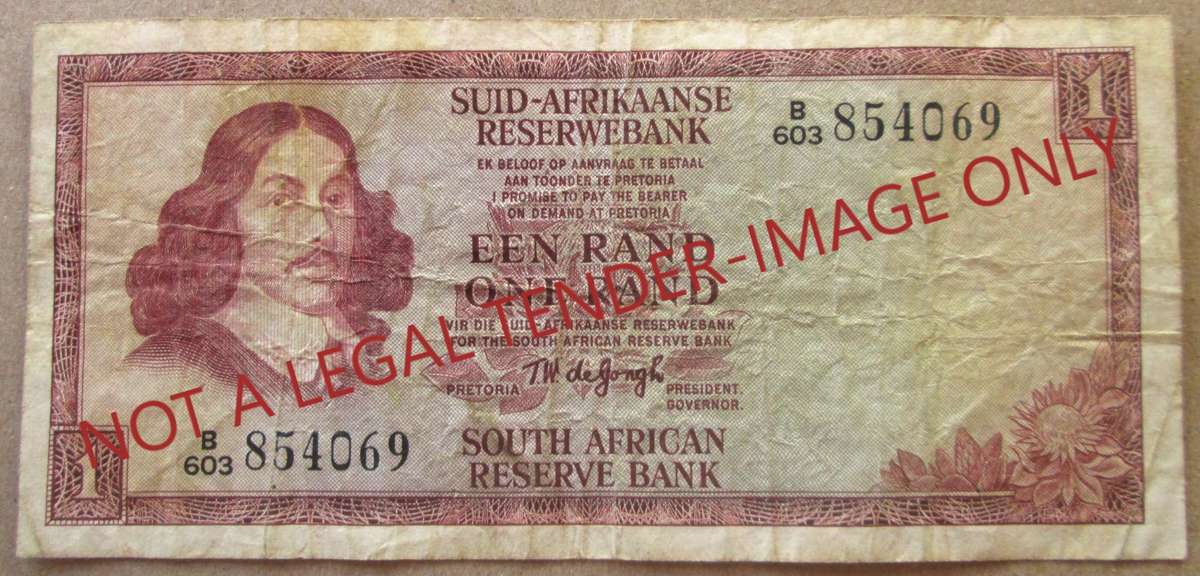 One Rand South Africa Serial Nr B603 854069