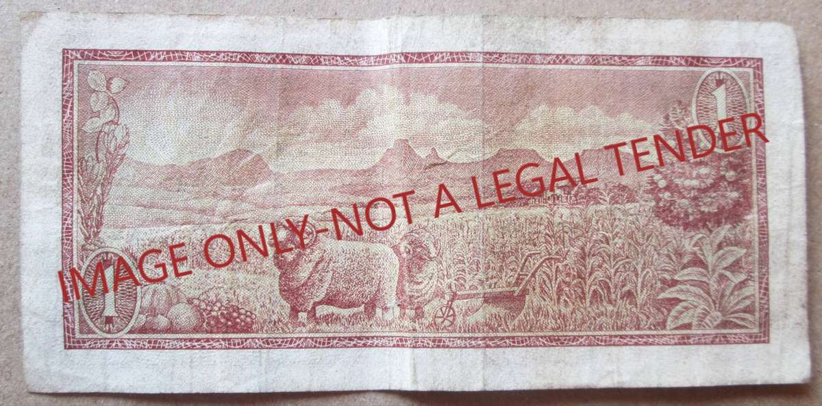 One Rand Republic of South Africa Serial Nr B24 672145