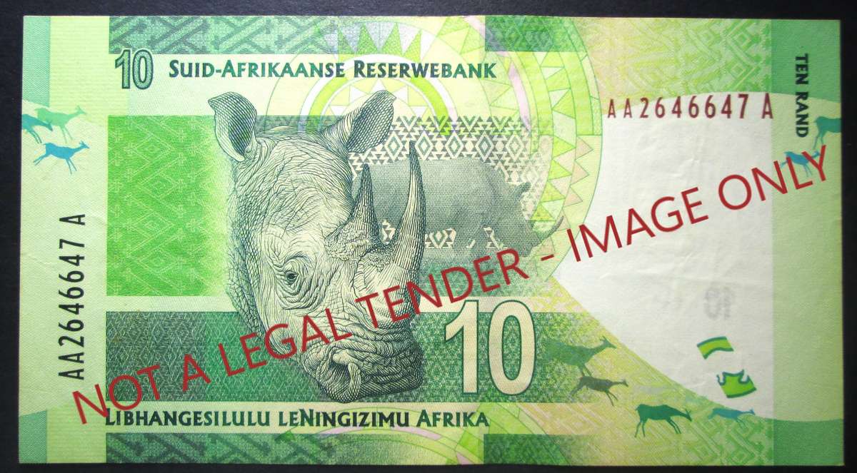Ten Rand South Africa Mandela Series Nr AA2646647 A