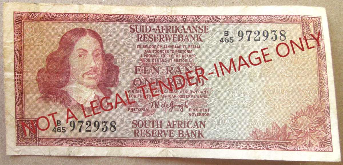 One Rand South Africa Serial Nr B465 972938