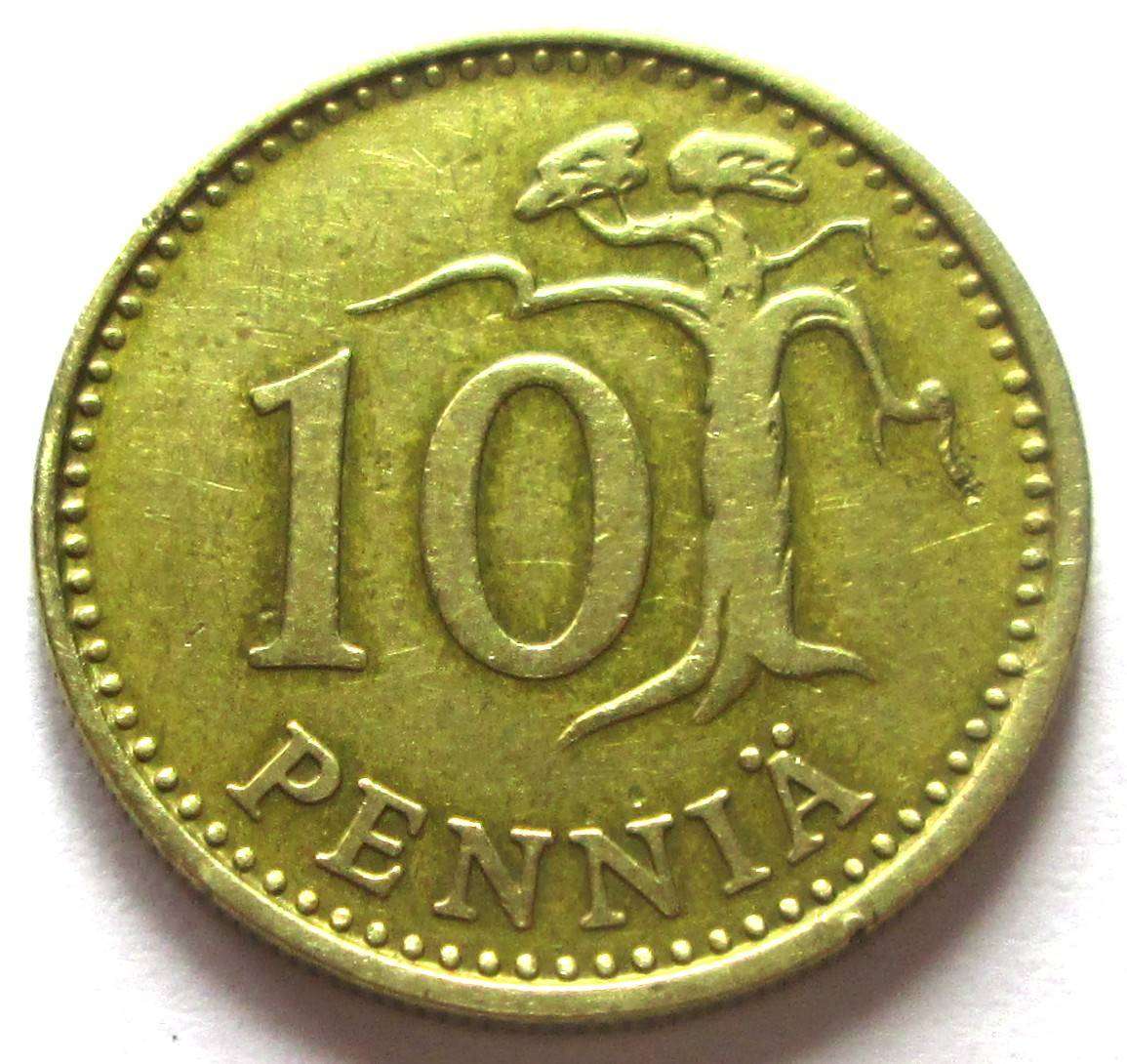 1964 Finland 10 Pennia