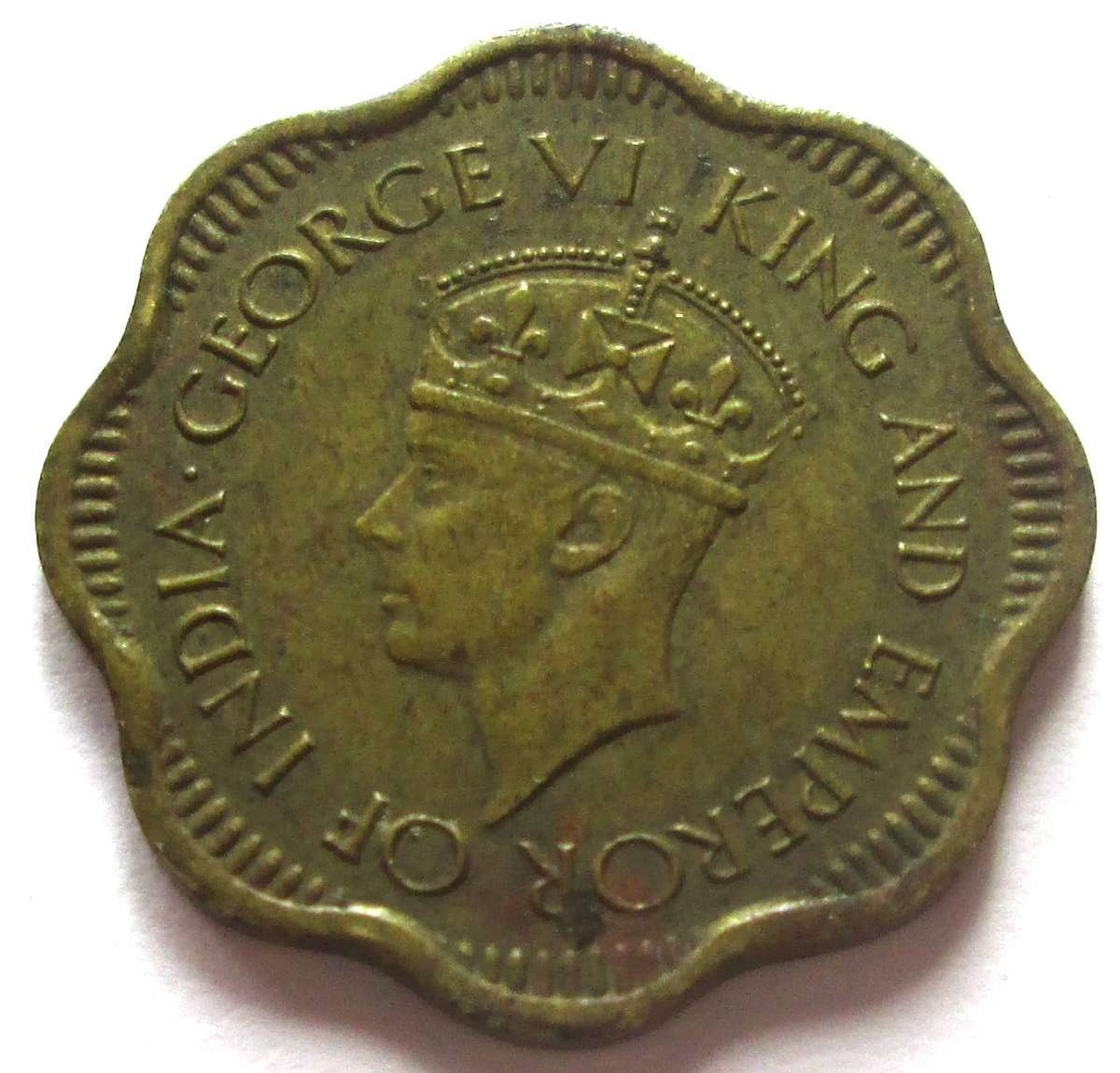 1944 Ceylon 10 Cents