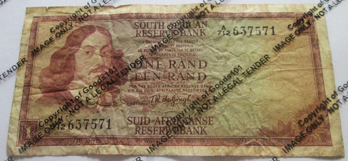 One Rand Republic of South Africa Serial Nr A712 637571