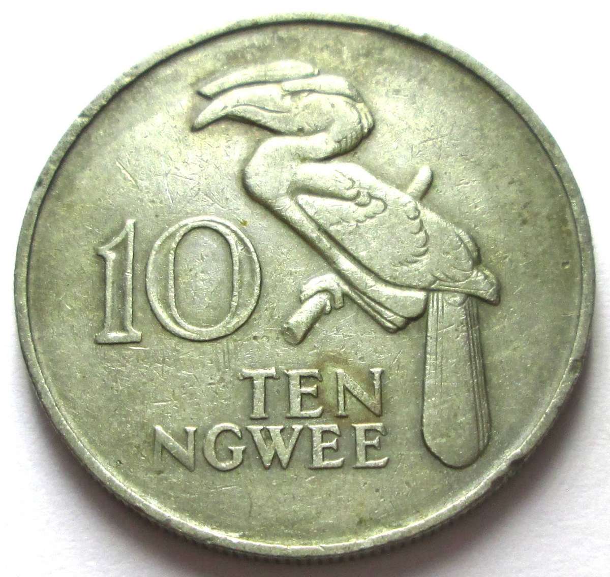 1968 Zambia 10 Ngwee