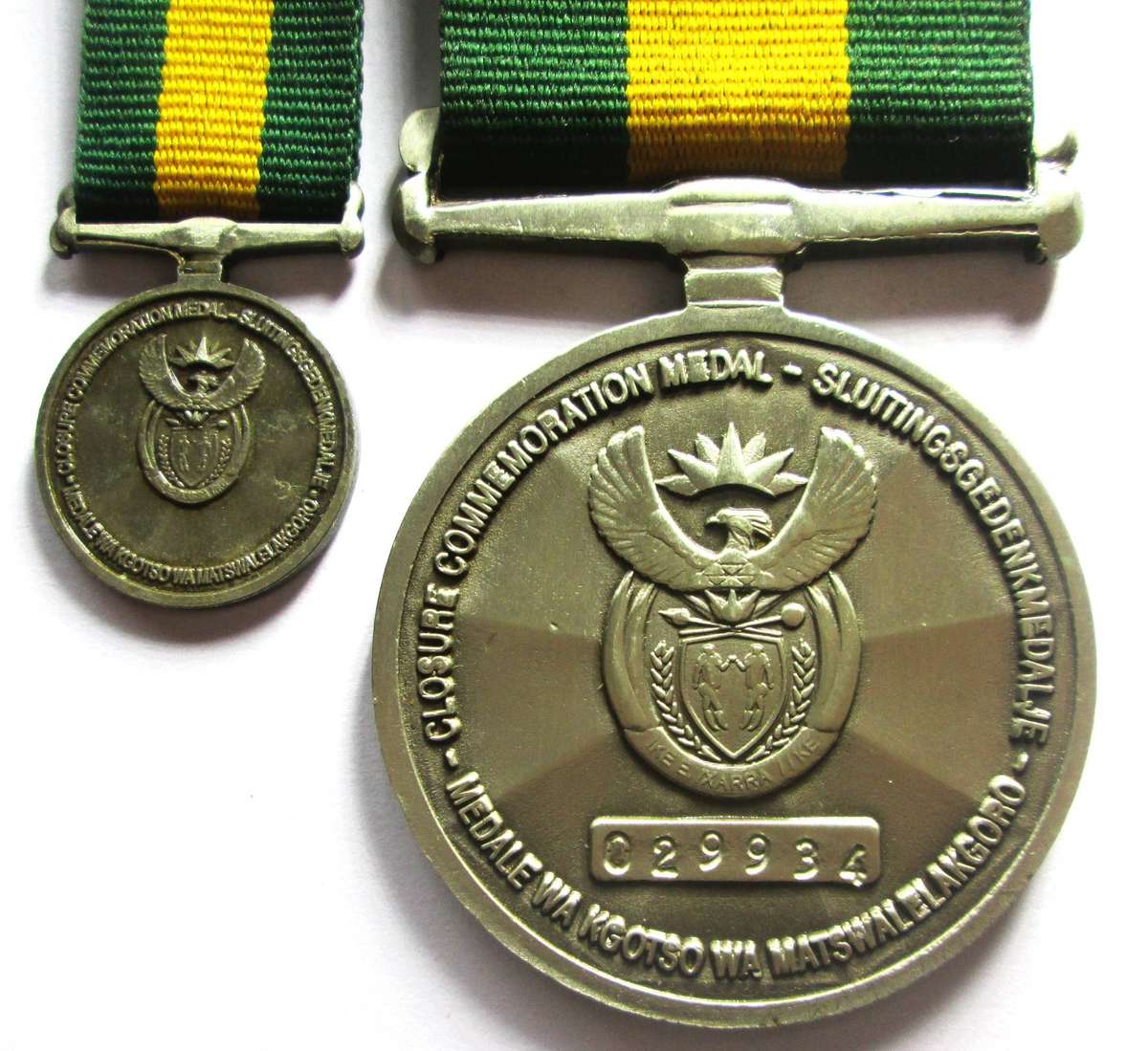 Closure Commemoration Medals Nr 029934