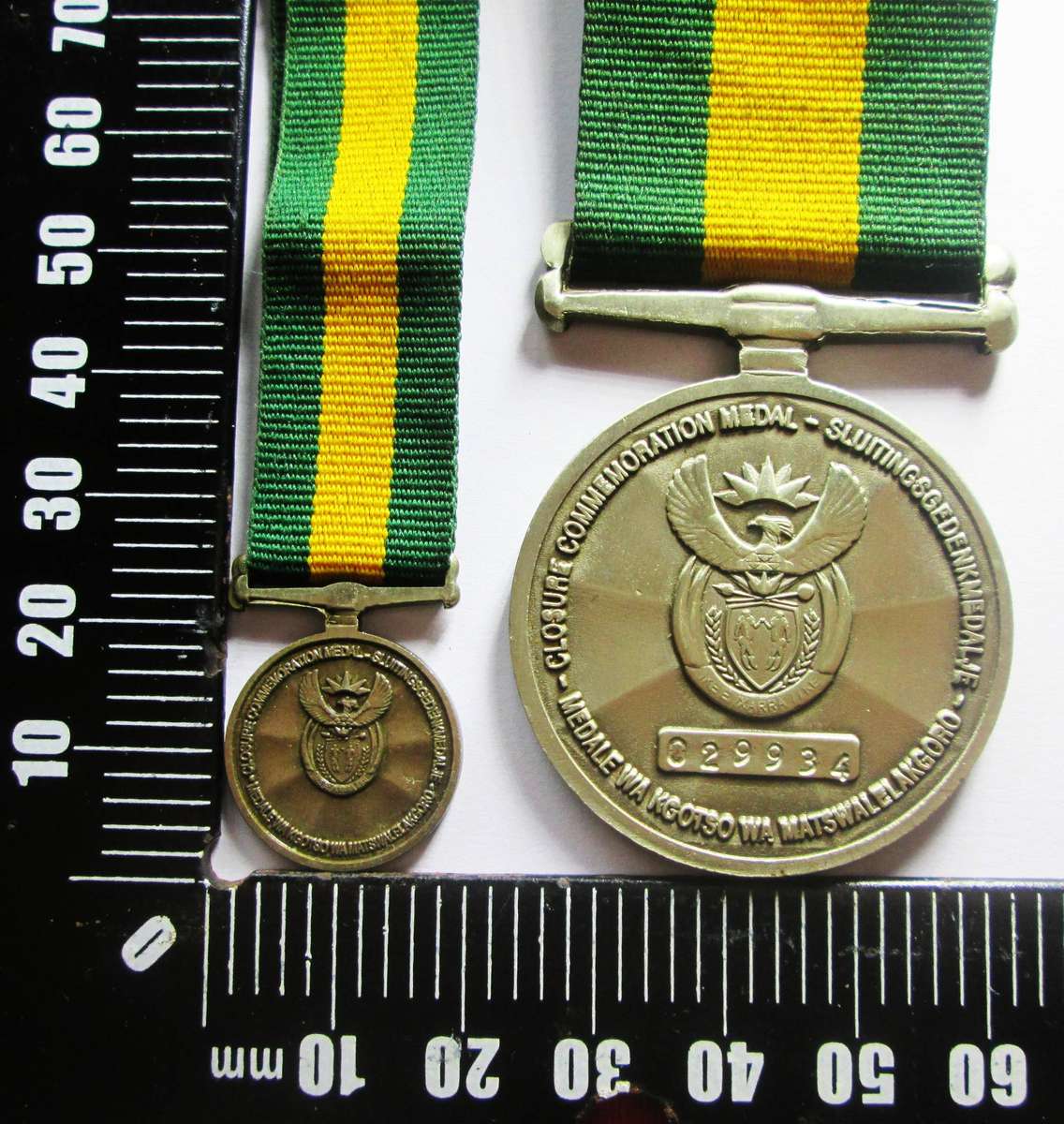 Closure Commemoration Medals Nr 029934