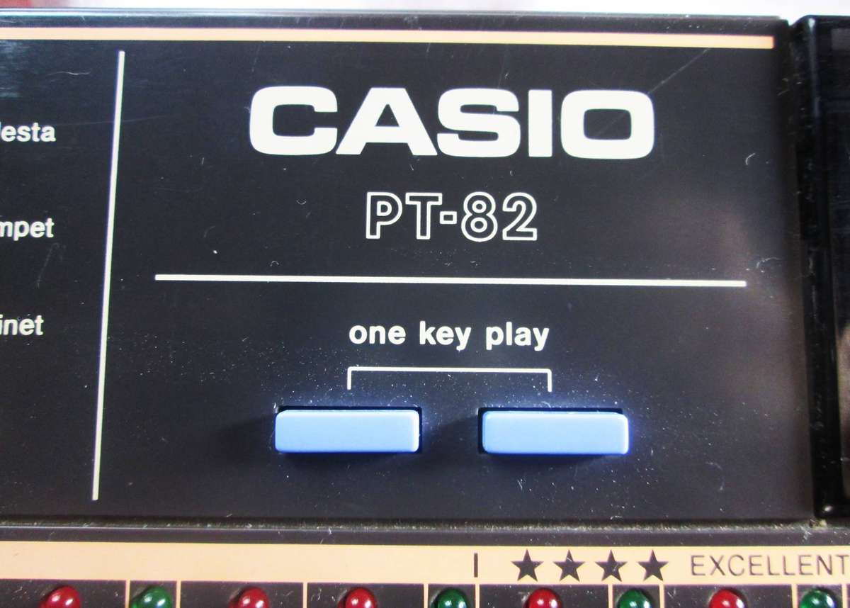 1986 Casio PT 82 Toy Organ Keyboard Sounds and Rhytms