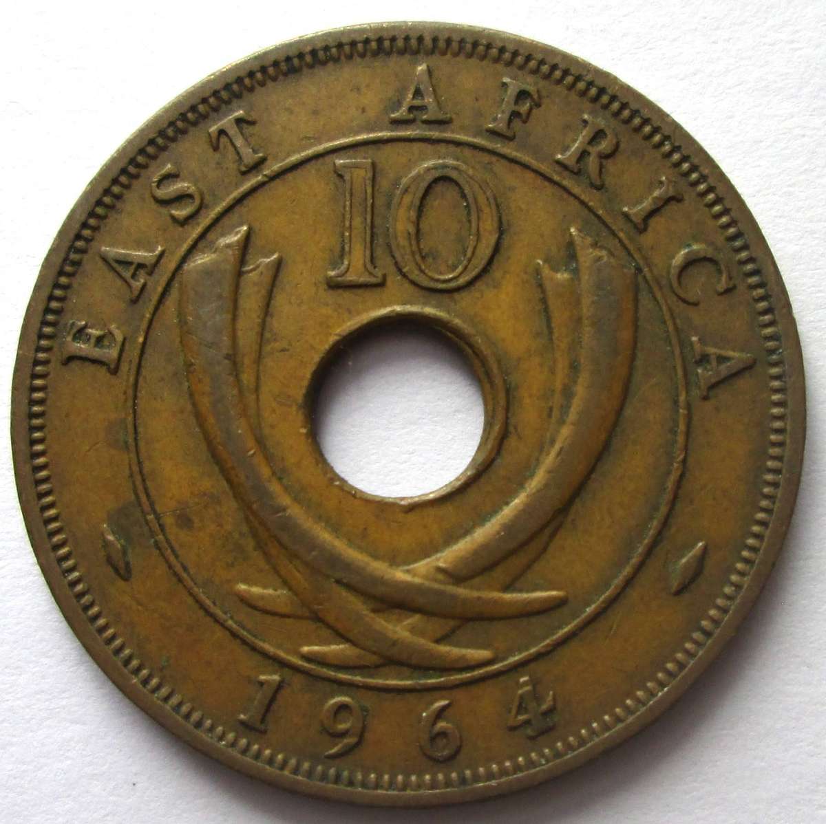 1964 East Africa 10 Cents
