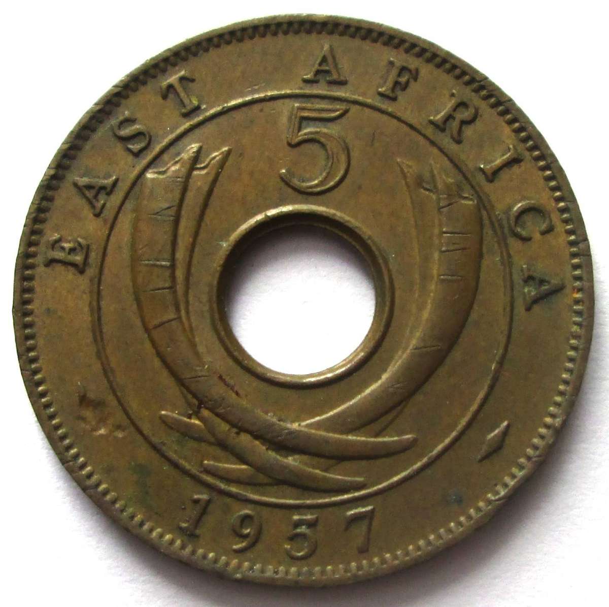 1957 East Africa 5 Cents
