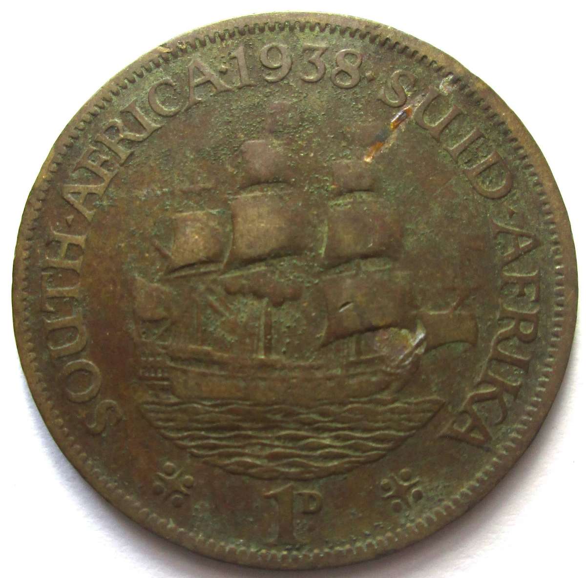 1938 Union of South Africa 1 Penny