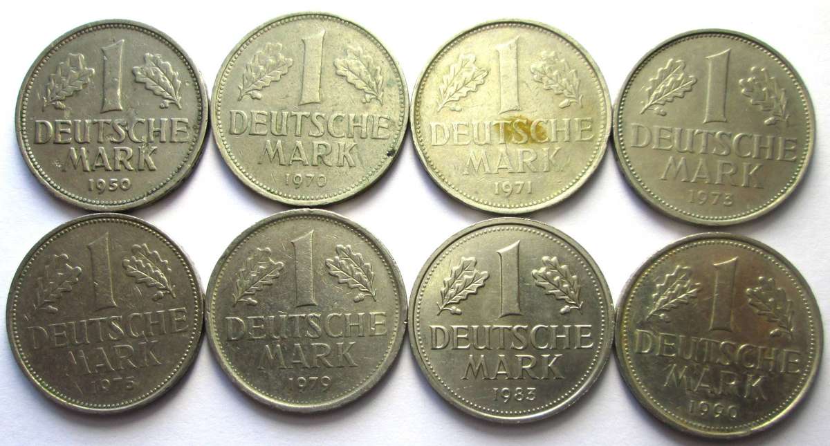 Germany 1 Deutsche Mark Coins