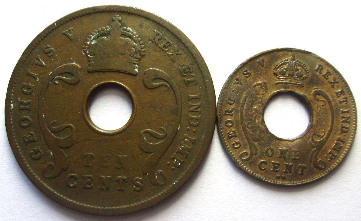 1924 East Africa 1 / 10 Cents