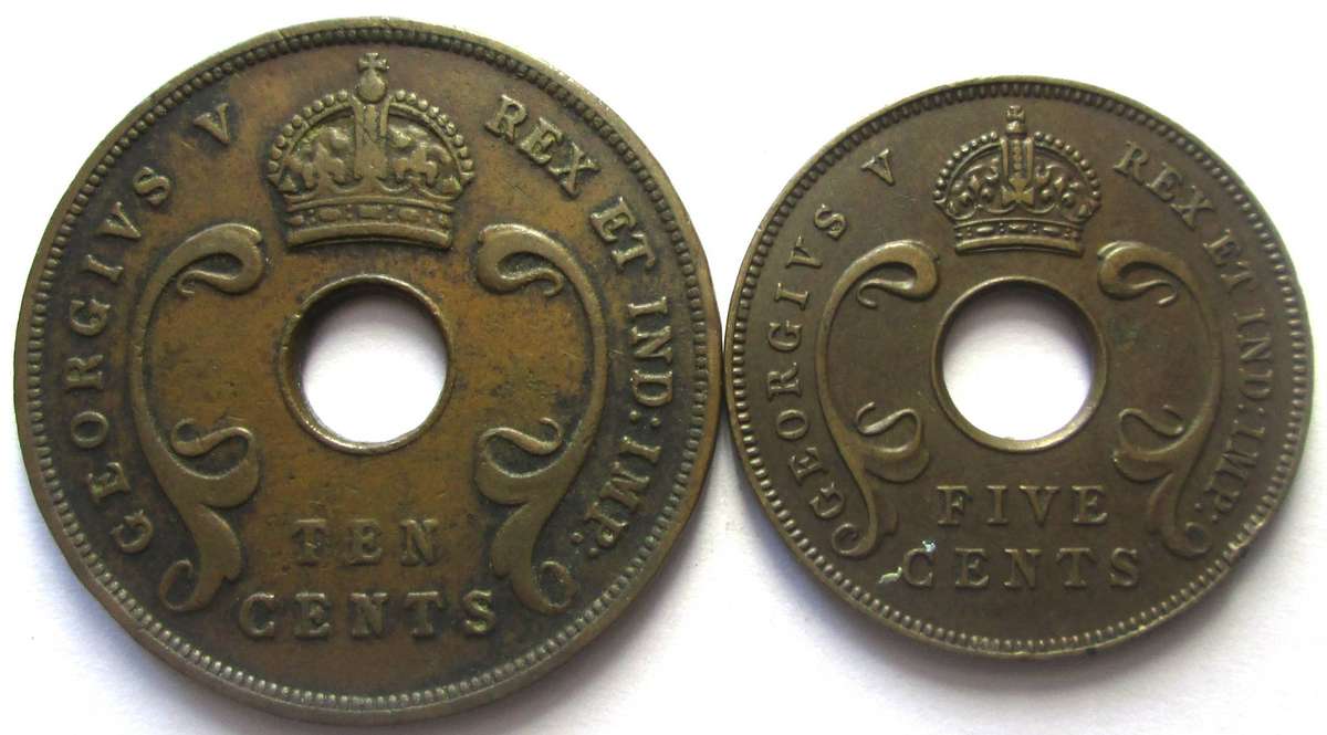 1933 East Africa 5/10 Cents
