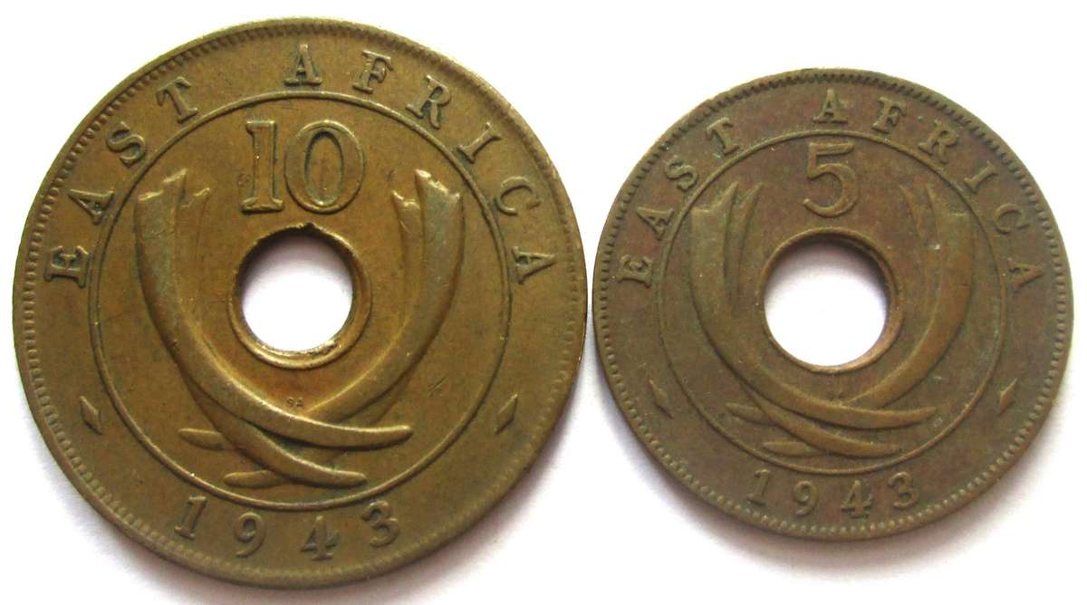 1943 East Africa 5/10 Cents