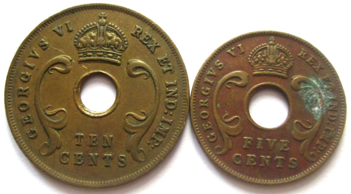1943 East Africa 5/10 Cents