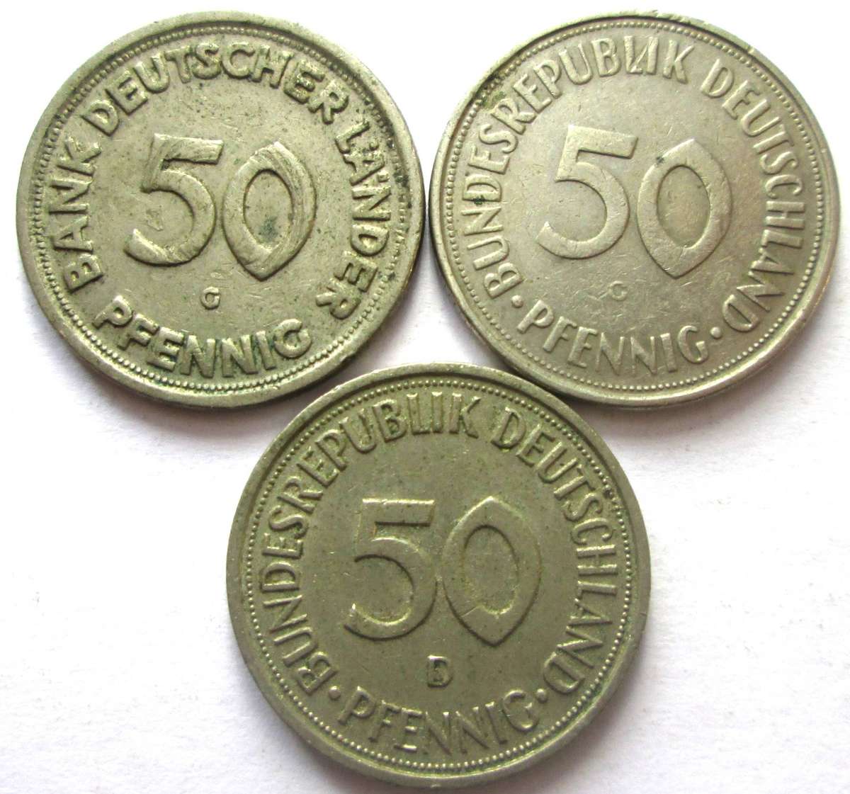 50 Pfennigs Germany 1949/1950/1975