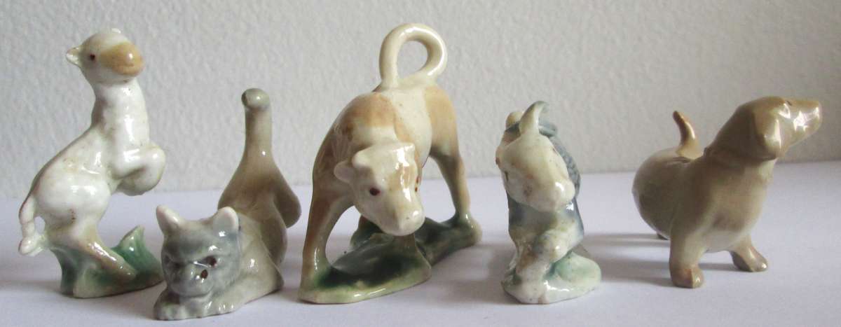 Wade Whimsies Assorted Animals Porcelain Miniatures