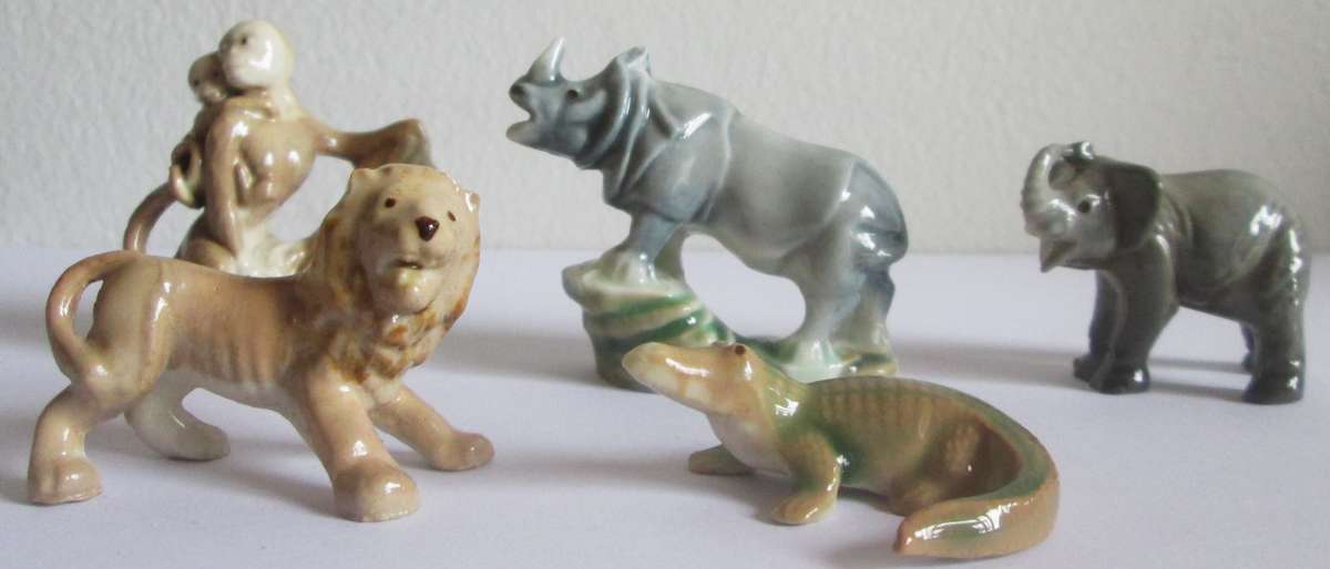 Wade Whimsies Wild Animals Porcelain Miniatures