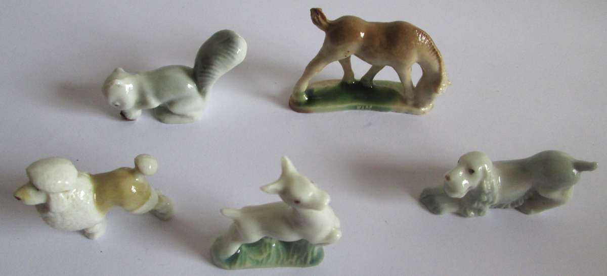 Wade Whimsies Assorted Animals Porcelain Miniatures