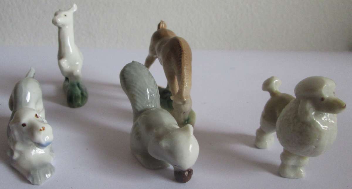 Wade Whimsies Assorted Animals Porcelain Miniatures