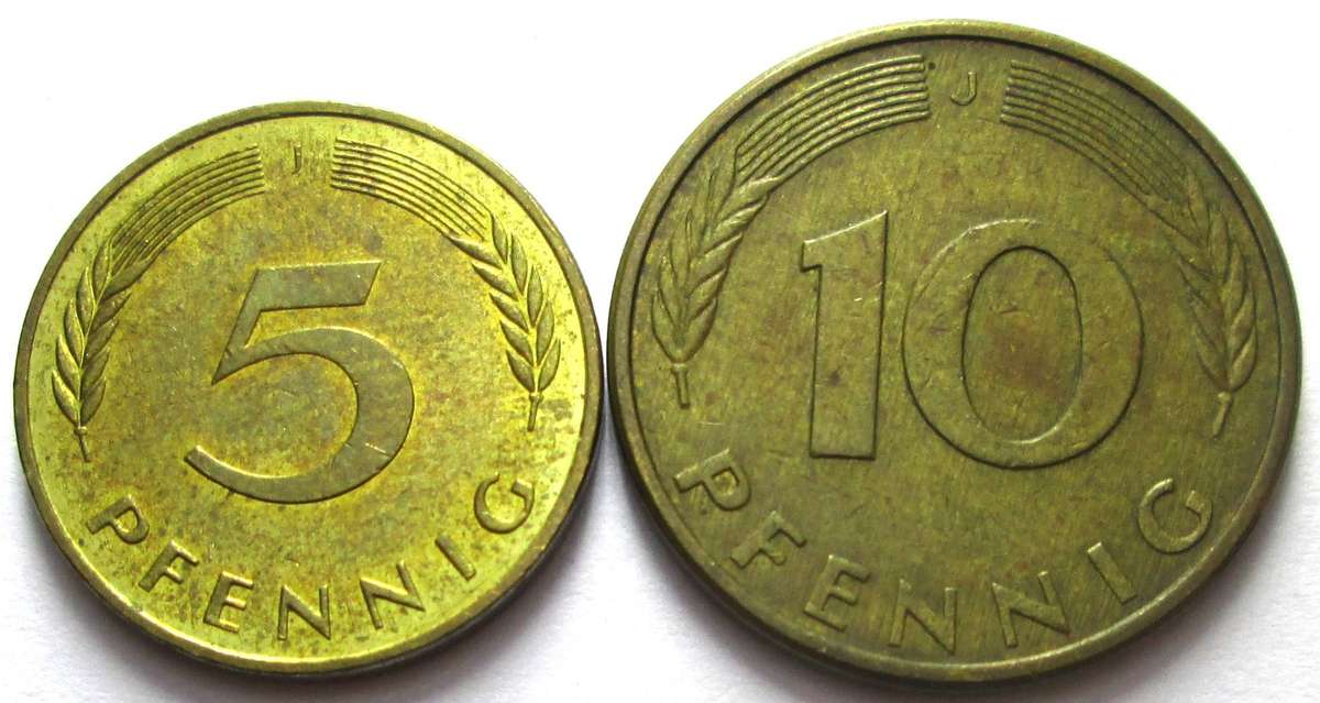 1986 Germany 5/10 Pfennigs