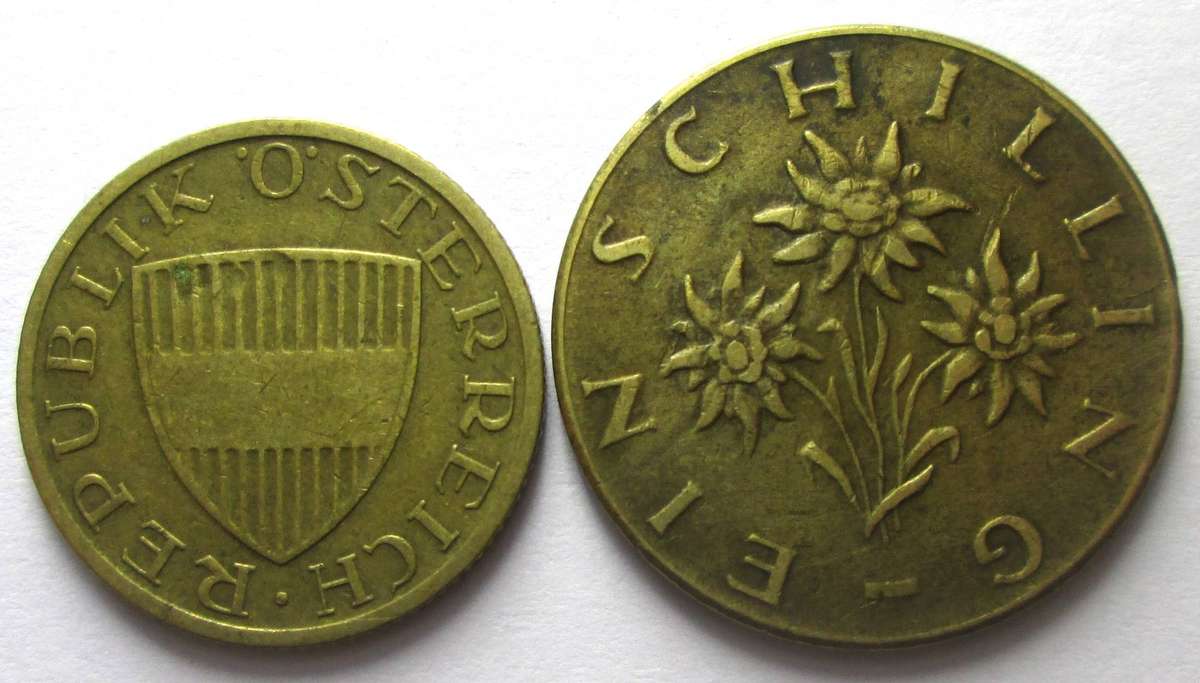 1963 Austria 50 Groschen 1 Schilling